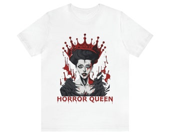 Horror QueenT-Shirt, Horror Movie Shirt, Goth Tee, Mother's Day Goth Shirt, Gift For Mother's Day, Girl Gothic T-Shirt, Movie Lover Shirt