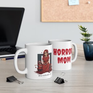 Horror Mom Coffee Mug, Horror Movie Mug, Goth Coffee Mug, Mother&#39;s Day Goth Mug, Gift For Mother&#39;s Day, Girl Gothic, Horror Lover Coffee Mug