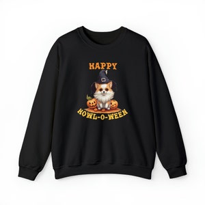 Pomeranian Happy HOWL-O-WEEN, Dog Mom Sweatshirt,Dog Lover Sweatshirt,Halloween Dog Sweatshirt, Fall Dog Crewneck, Halloween Gift