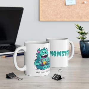 MOMster Coffee Mug, Monster Mom Mug, Goth Coffee Mug, Mother&#39;s Day Mug, Gift For Mother&#39;s Day, Girl Monster Coffee Mug, Monster Mommy Mug
