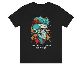 Stylish Skeleton Pop Art Design T-Shirt, Halloween t-shirt, unisex shirt, Pop Art Tee, Skeleton Shirt, Pop Art Skeleton Unisex shirt