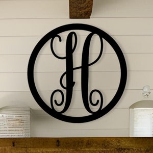 Monogram Metal Sign, Metal Monogram Sign, Personalized Door Hanger, Custom Metal Sign, Monogram Front Gate Sign, Metal Sign, Custom Gift