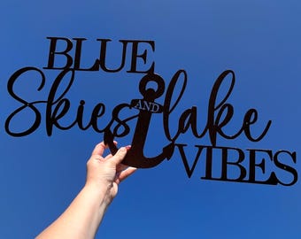 Outdoor Lake Decor, Lake House Wall Art, Lake Home Gifts, Cabin Wall Decor, Lake House Welcome Sign, Lake Life Sign,
