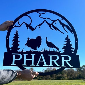 Personalized Turkey Metal Sign, Hunting Metal Sign, Cabin Sign, Last ...