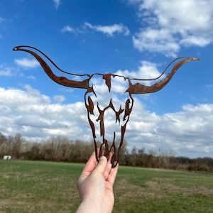 Bull Skull Sign, Longhorn Sign, Metal Sign, Cattle Metal Signs, Western Metal Sign, Southwestern Sign, Farm Metal Sign, Western Gift Ideas