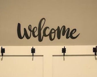 Welcome Metal Sign, Welcome Sign, Entryway Sign, Metal Welcome Sign, Outdoor Sign, Porch Sign, Gift Ideas, Housewarming Gift, Closing Gift