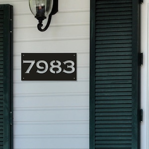 Metal House Number Sign, Address Sign, Custom Address Sign, House Number Sign Horizontal, Housewarming Gift, Home Address Numbers