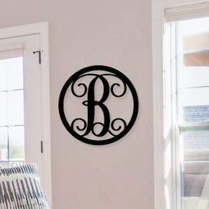 Monogram Metal Sign, Monogram Wall Decor, Custom Metal Sign, Metal Sign, Wedding Gift, Personalized Gift, Gift Idea, Housewarming Gift