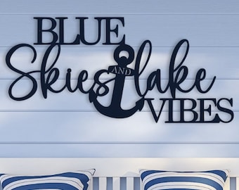 Lake Metal Sign, Lake House Sign, Lake House Decor, Lake Sign, Metal Outdoor Sign, Housewarming Gift, Lake House Gift, Metal Sign, Gift