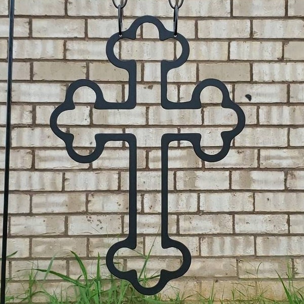 Cross Metal Garden Flag, Cross Garden Flag, Metal Garden Flag, Garden Flag, Cross Decor, Yard Art, Metal Sign, Garden Decor, Yard Sign