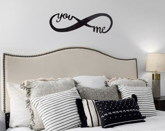 Infinity Metal Sign, You and Me Sign, Infinity Sign, Bedroom Decor, Family Sign, Wedding Gift, Metal Sign, Anniversary Gift, Housewarming