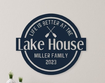 Personalized Lake House Sign, Metal Lake Sign, Lake House Sign, Custom Metal Sign, Metal Sign, Lake House Decor, Custom Gift, Outdoor Sign