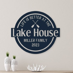 Personalized Lake House Sign, Metal Lake Sign, Lake House Sign, Custom Metal Sign, Metal Sign, Lake House Decor, Custom Gift, Outdoor Sign