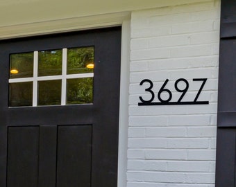 Modern House Number Sign, Metal Address Sign, House Number Sign, Minimalist Address Sign, Housewarming Gift, Custom Address Sign, Porch Sign