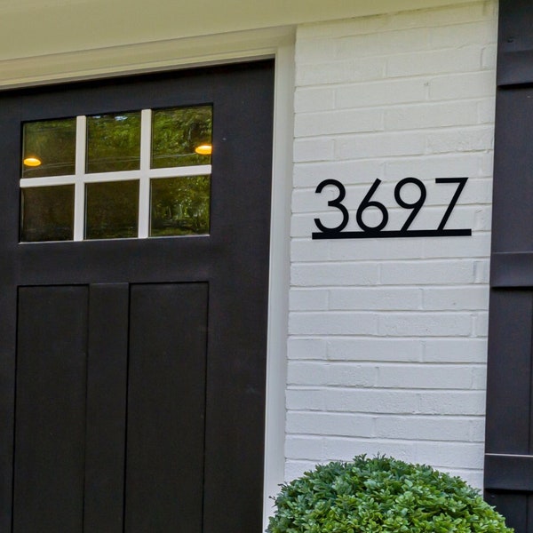 Modern House Number Sign, Metal Address Sign, House Number Sign, Minimalist Address Sign, Housewarming Gift, Custom Address Sign, Porch Sign