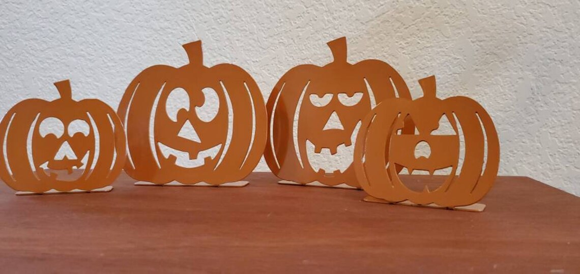Metal Jack O' Lanterns Table Decor Pumpkin Decor Fall Etsy