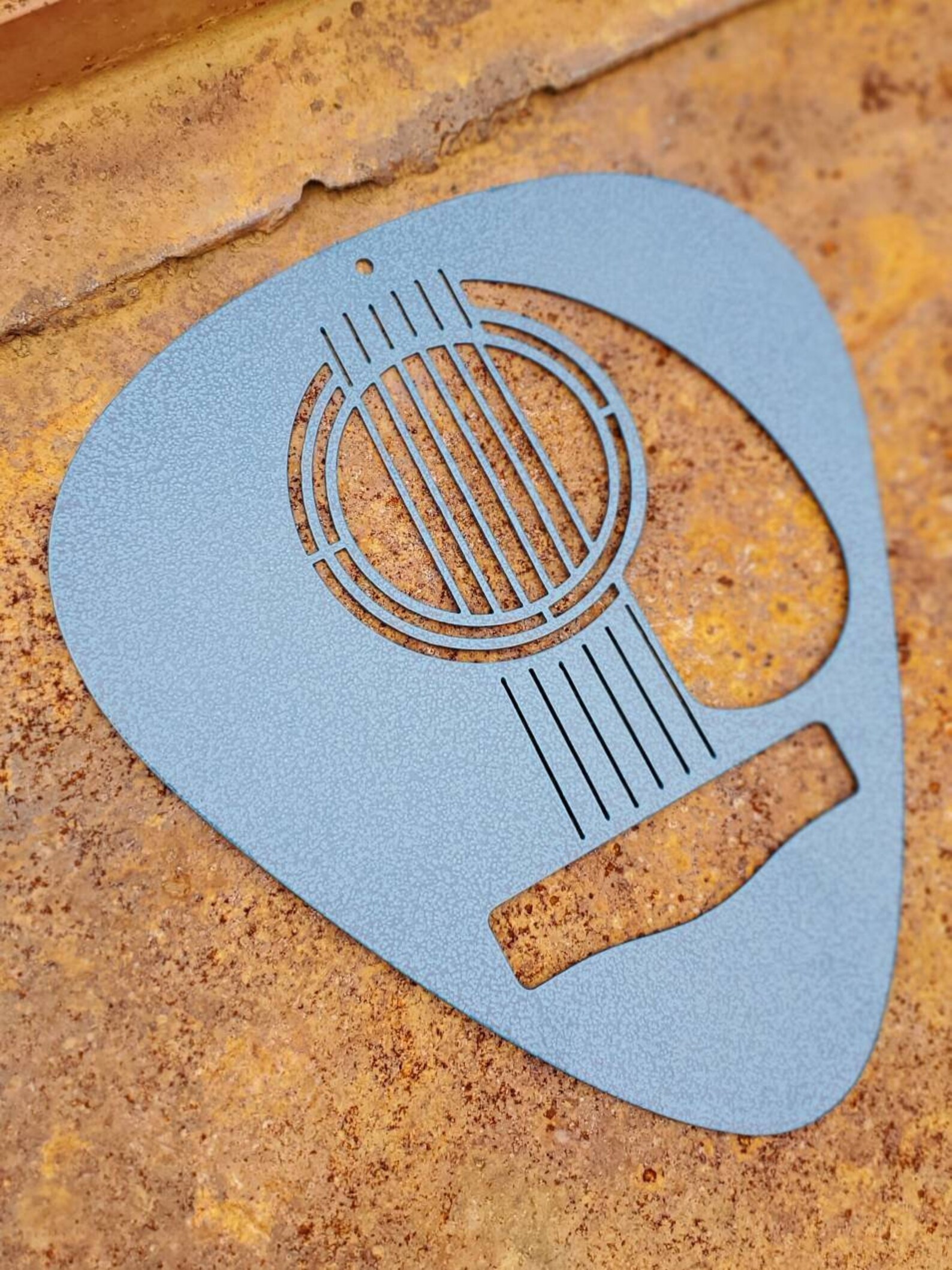 Acoustic Guitar Pick Metal Sign, Acoustic Guitar Pick, Musician Gift ...