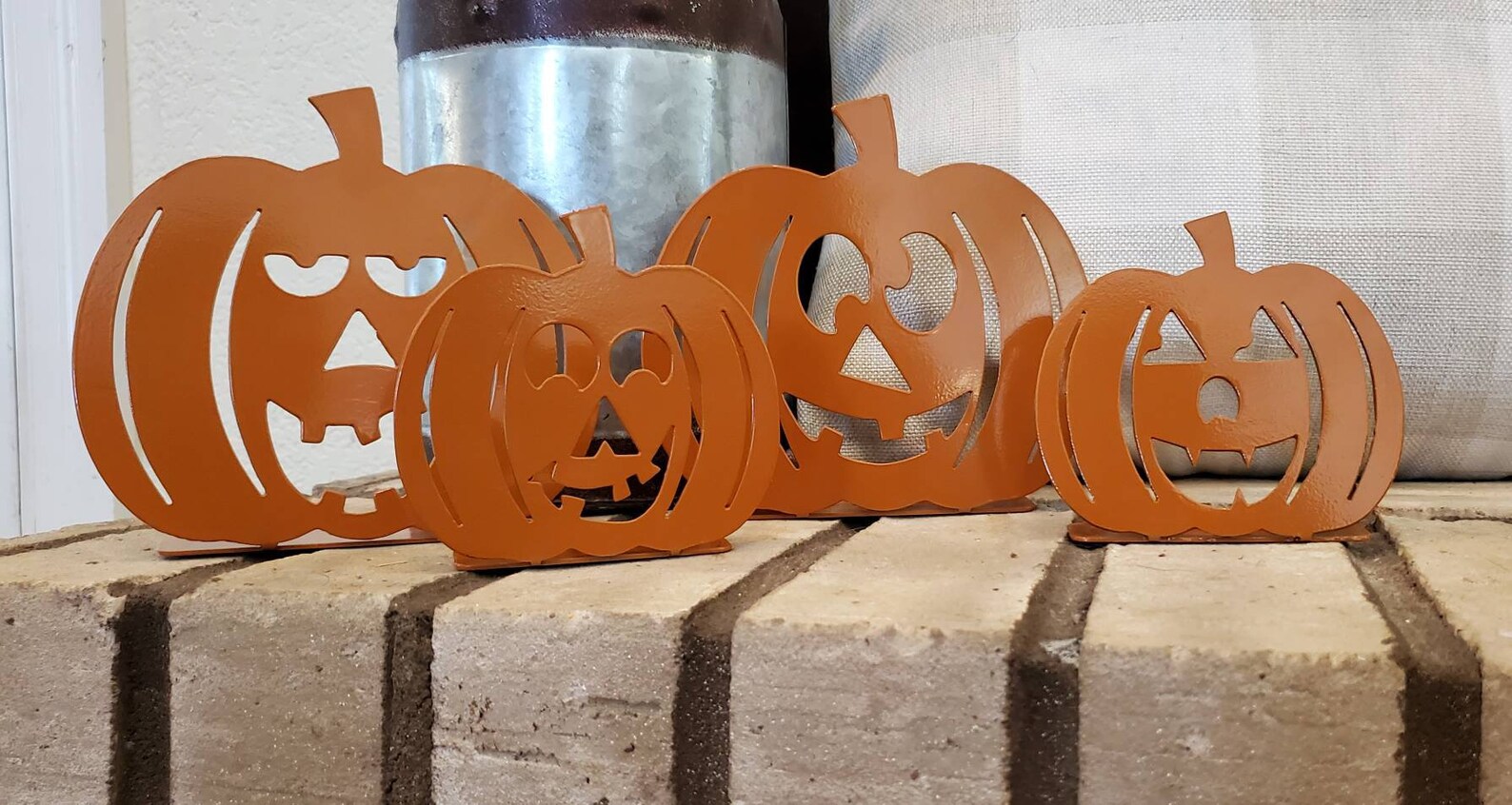 Metal Jack O' Lanterns Table Decor Pumpkin Decor Fall Etsy