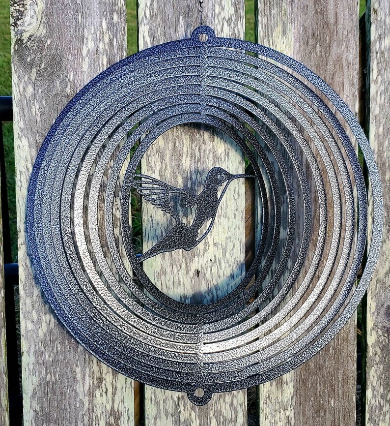 Hummingbird Wind Spinner Metal Wind Spinner Hummingbird Etsy