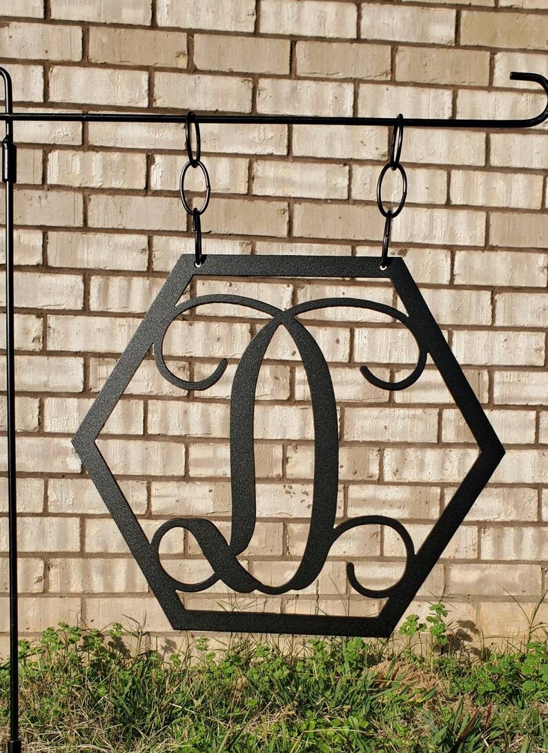 Initial Garden Flag