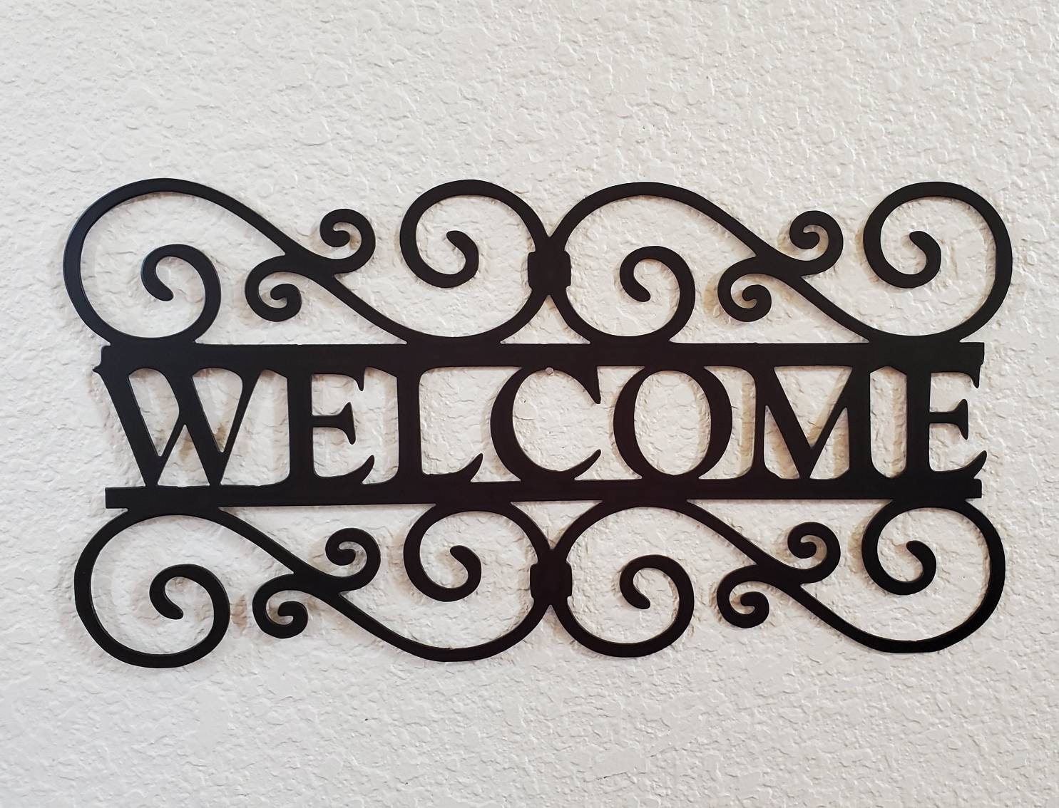 Metal Scroll Sign/Metal Wall Decor/ Entry way Etsy