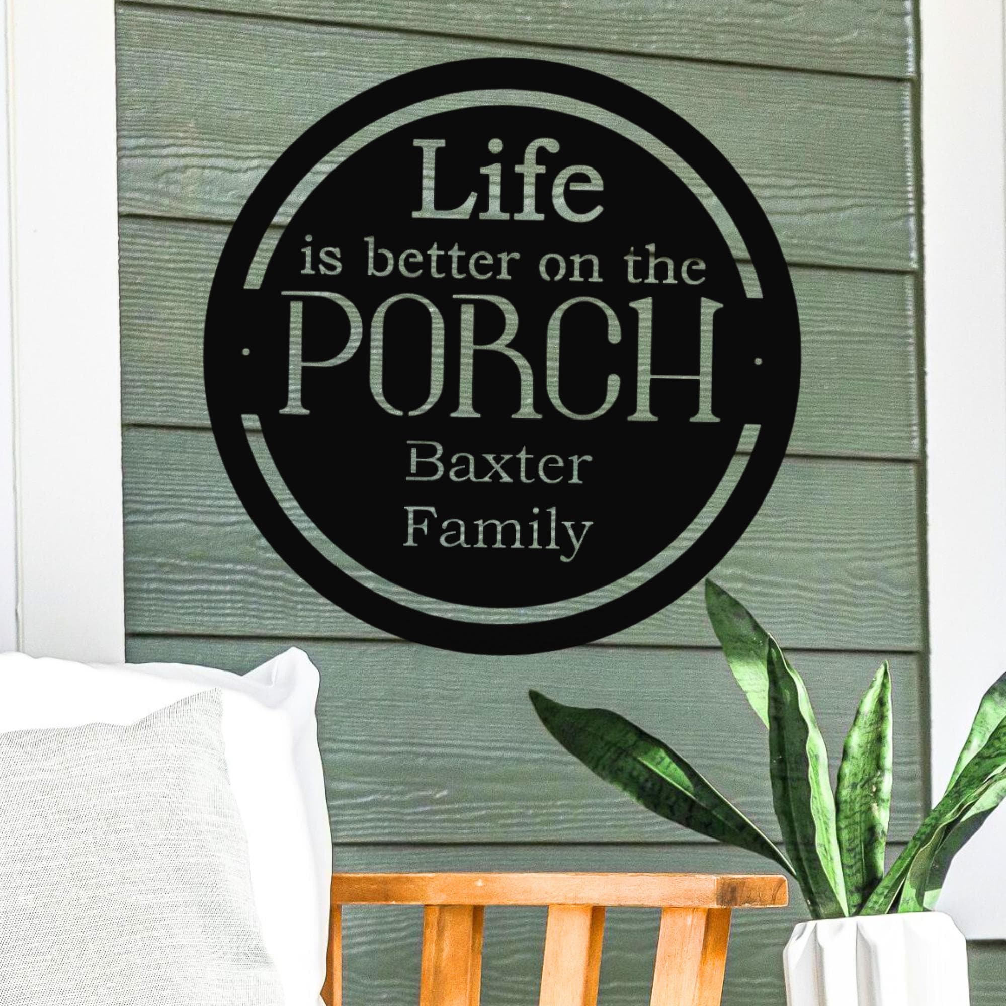 Custom Metal Porch Sign, Personalized Outdoor Sign, Family Name Sign ...