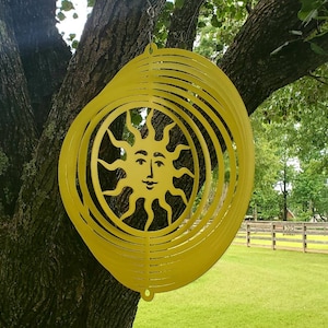 Sun Metal Wind Spinner, Metal Sun Art, Metal Sun Decor, Wind Spinner, Outdoor Sign, Metal Yard Art, Yard Art, Metal Sign, Housewarming Gift