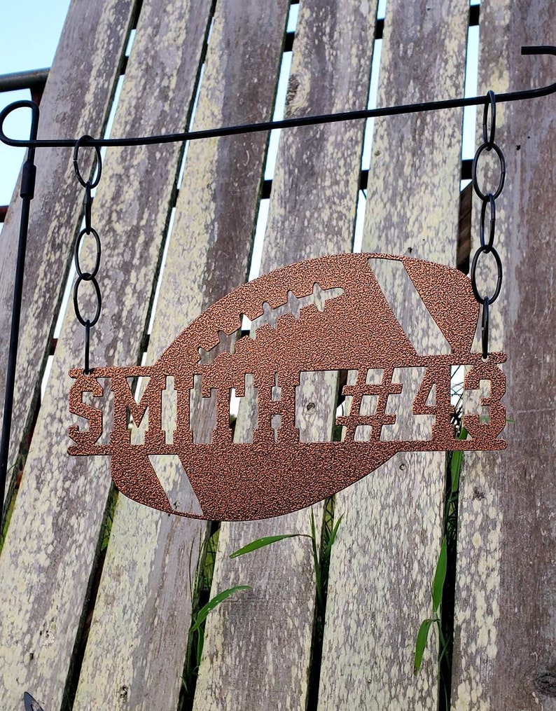 Personalized Football Metal Garden Flag Football Garden Flag Etsy