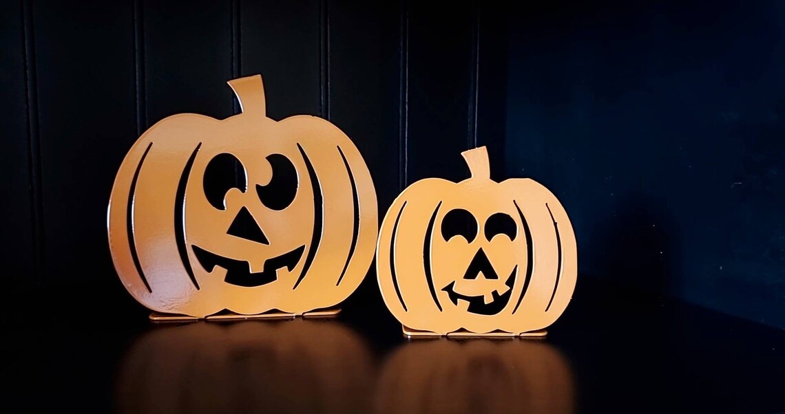 Metal Jack O' Lanterns Table Decor Pumpkin Decor Fall Etsy