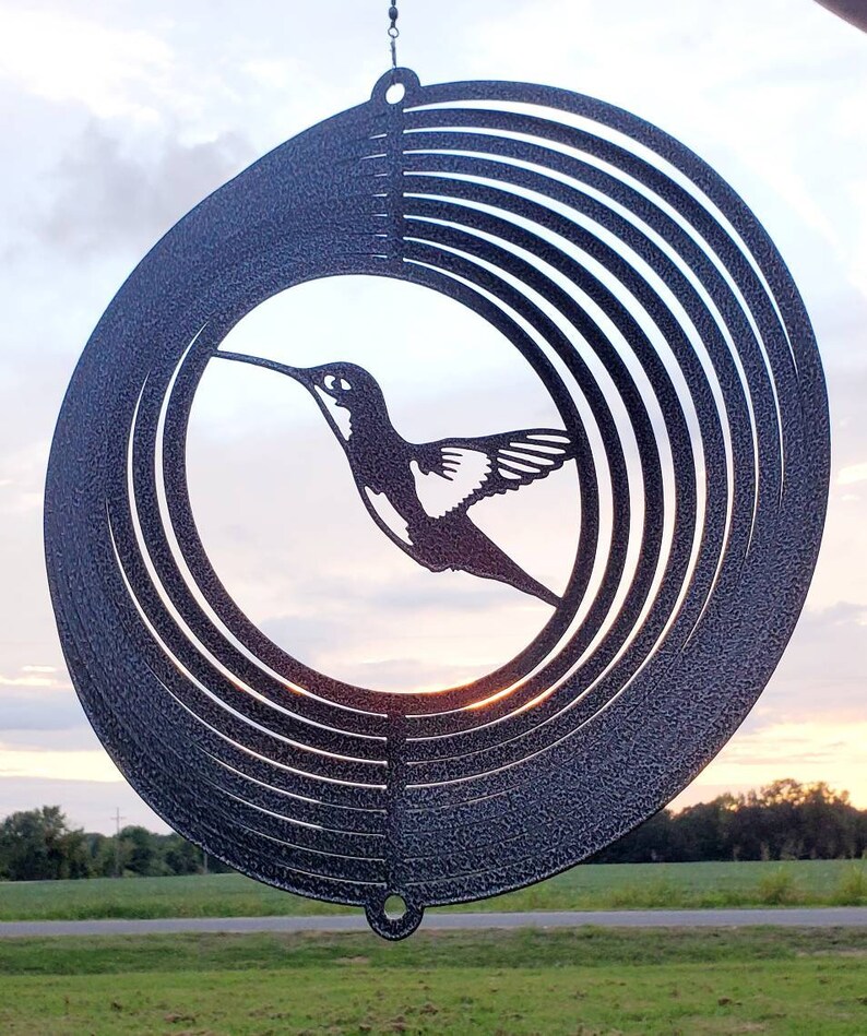 Hummingbird Wind Spinner Metal Wind Spinner Hummingbird Etsy