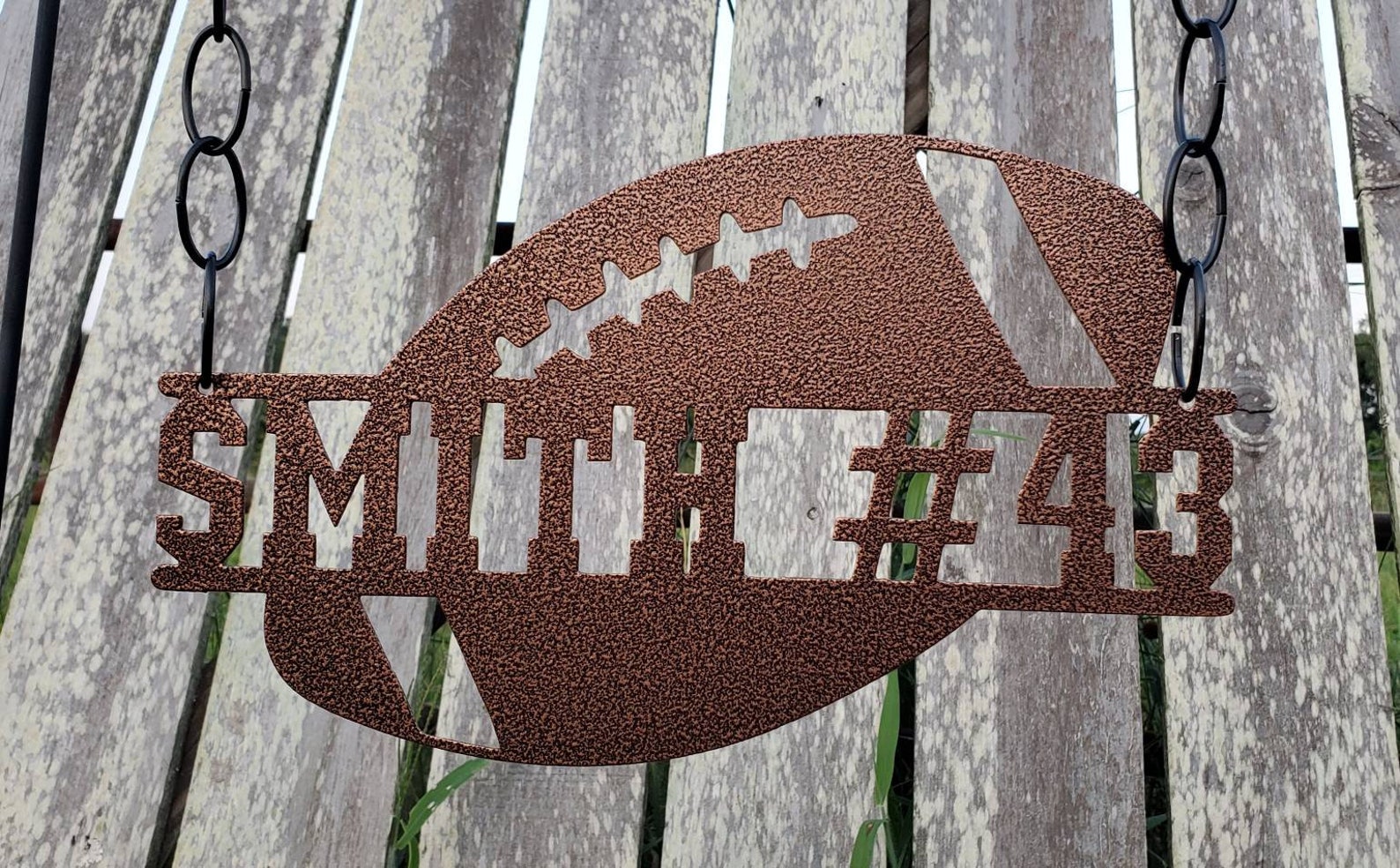 Personalized Football Metal Garden Flag Football Garden Flag Etsy