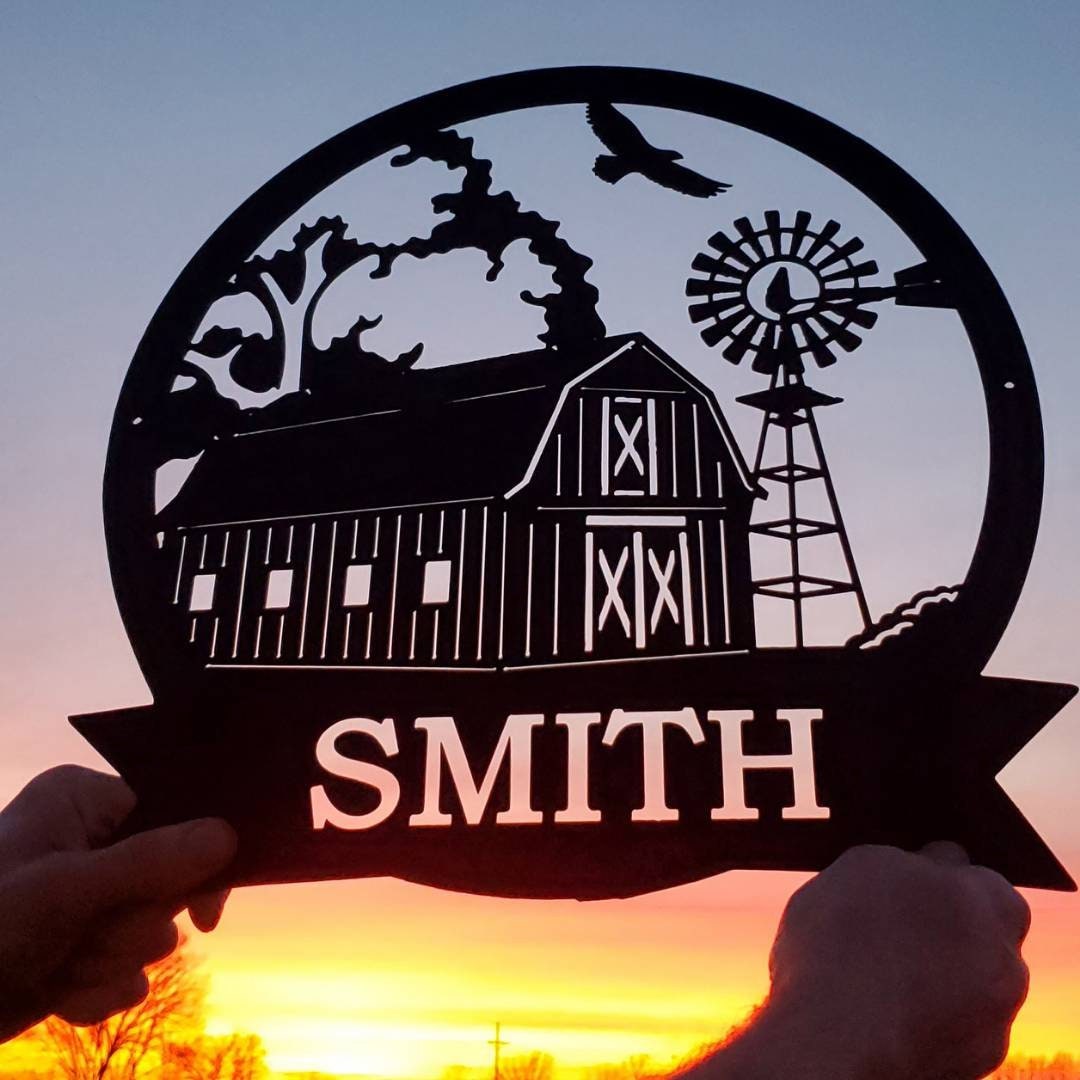 Personalized Barn Metal Sign, Custom Farm Sign, Farm Metal Sign