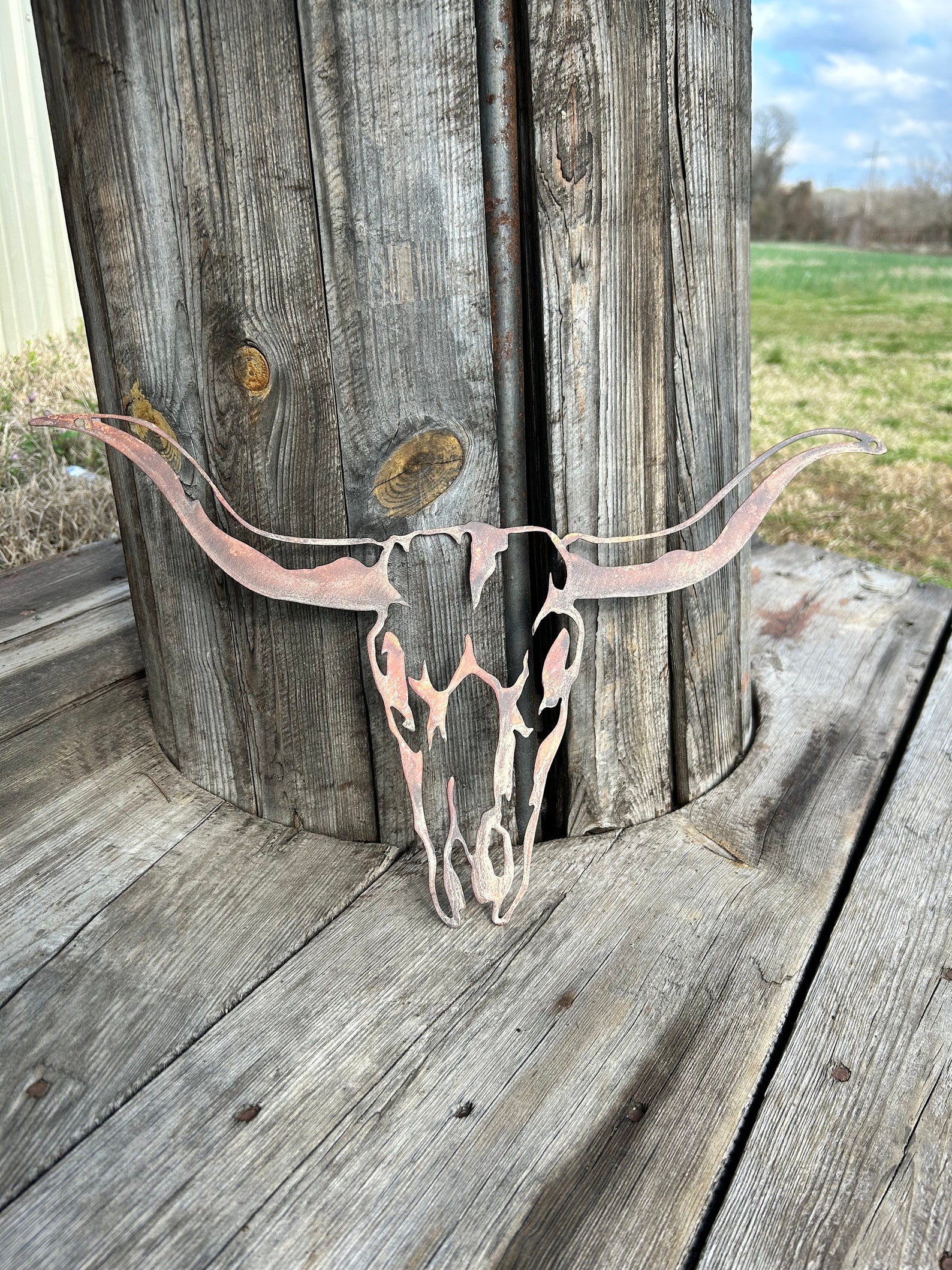 Bull Skull Sign, Longhorn Sign, Metal Sign, Cattle Metal Signs, Western ...