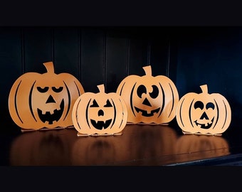 Metal Jack- O'- Lanterns Table Decor, Pumpkin Decor, Fall Decor, Pumpkins, Halloween Decorations, Fall Tiered Tray Decor, Metal Sign