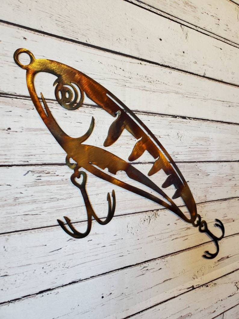 Fishing Lure Wall Decor Fishing Lure Sign Fishing Decor Etsy
