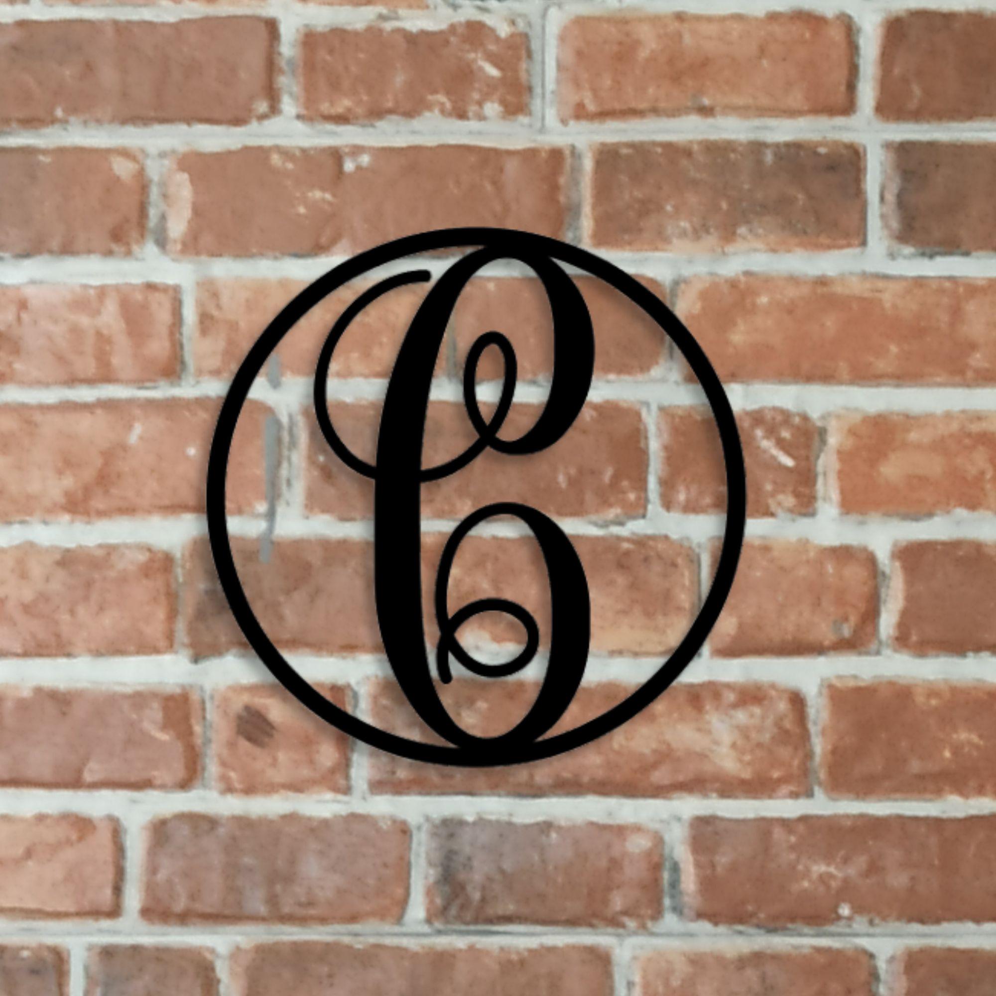 Letter Monogram Wall Decor, Metal Initial Signs, Letter Wall Art ...