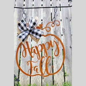 Happy Fall Metal Garden Flag, Fall Garden Flag, Metal Garden Flag, Pumpkin Garden Flag, Fall Outdoor Decor, Happy Fall Sign, Fall Decor