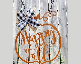 Happy Fall Metal Garden Flag, Fall Garden Flag, Metal Garden Flag, Pumpkin Garden Flag, Fall Outdoor Decor, Happy Fall Sign, Fall Decor