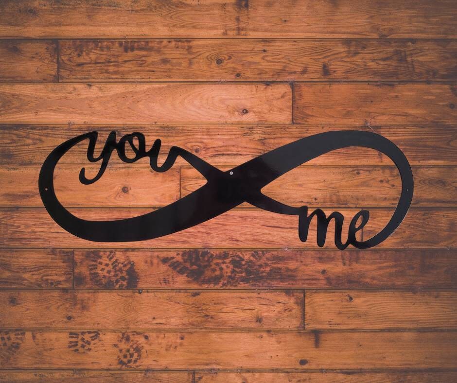 You and Me Infinity Metal Sign You and Me Wall Hanging Wall Etsy