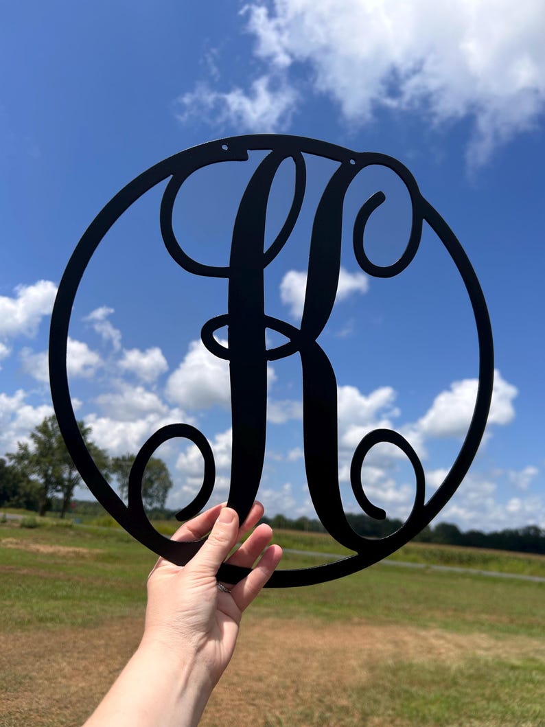 Custom Metal Monogram Sign, Last Name Family Sign, Wall or Garden Art ...