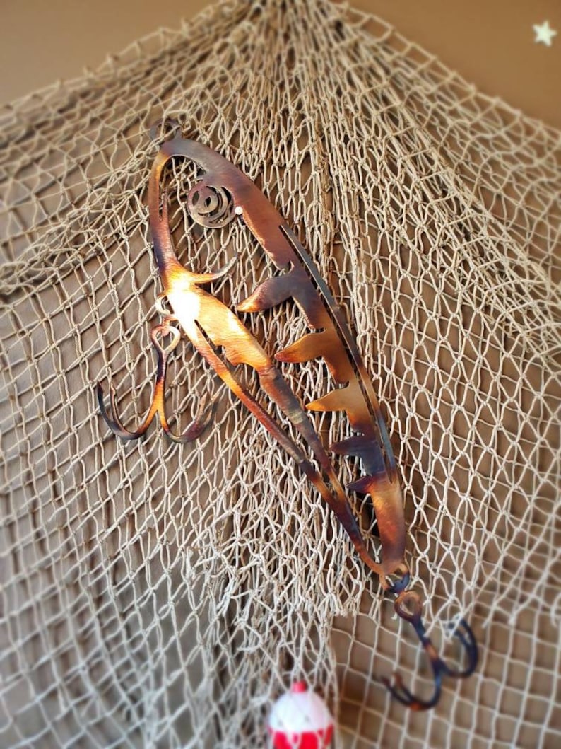 Fishing Lure Wall Decor Fishing Lure Sign Fishing Decor Etsy
