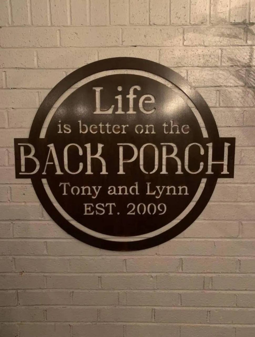 Custom Porch Metal Sign, Back Porch Metal Sign, Backyard Sign, Backyard ...