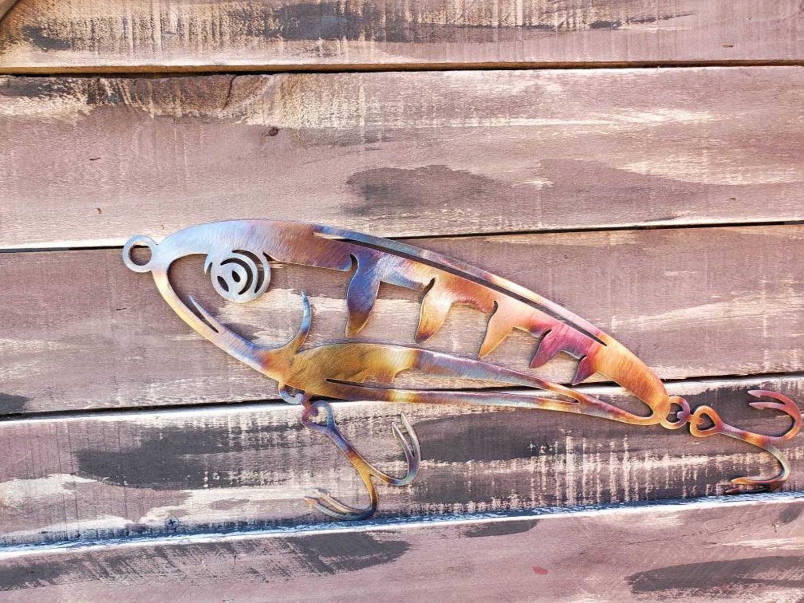 Fishing Lure Wall Decor Fishing Lure Sign Fishing Decor Etsy