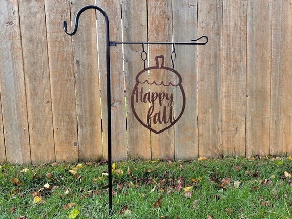 Happy Fall Metal Garden Flag, Fall Garden Flag