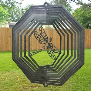 Dragonfly Wind Spinner, Metal Wind Spinner, Wind Spinner, Dragonfly Art, Metal Dragonfly Decor, Porch Decor, Metal Yard Art, Yard Art