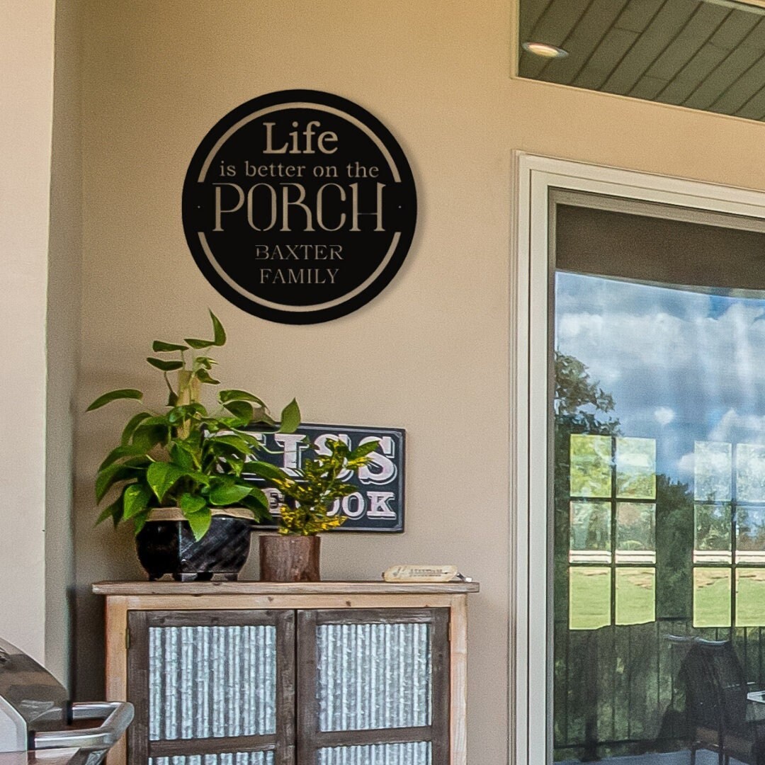 Custom Metal Porch Sign, Personalized Outdoor Sign, Family Name Sign ...