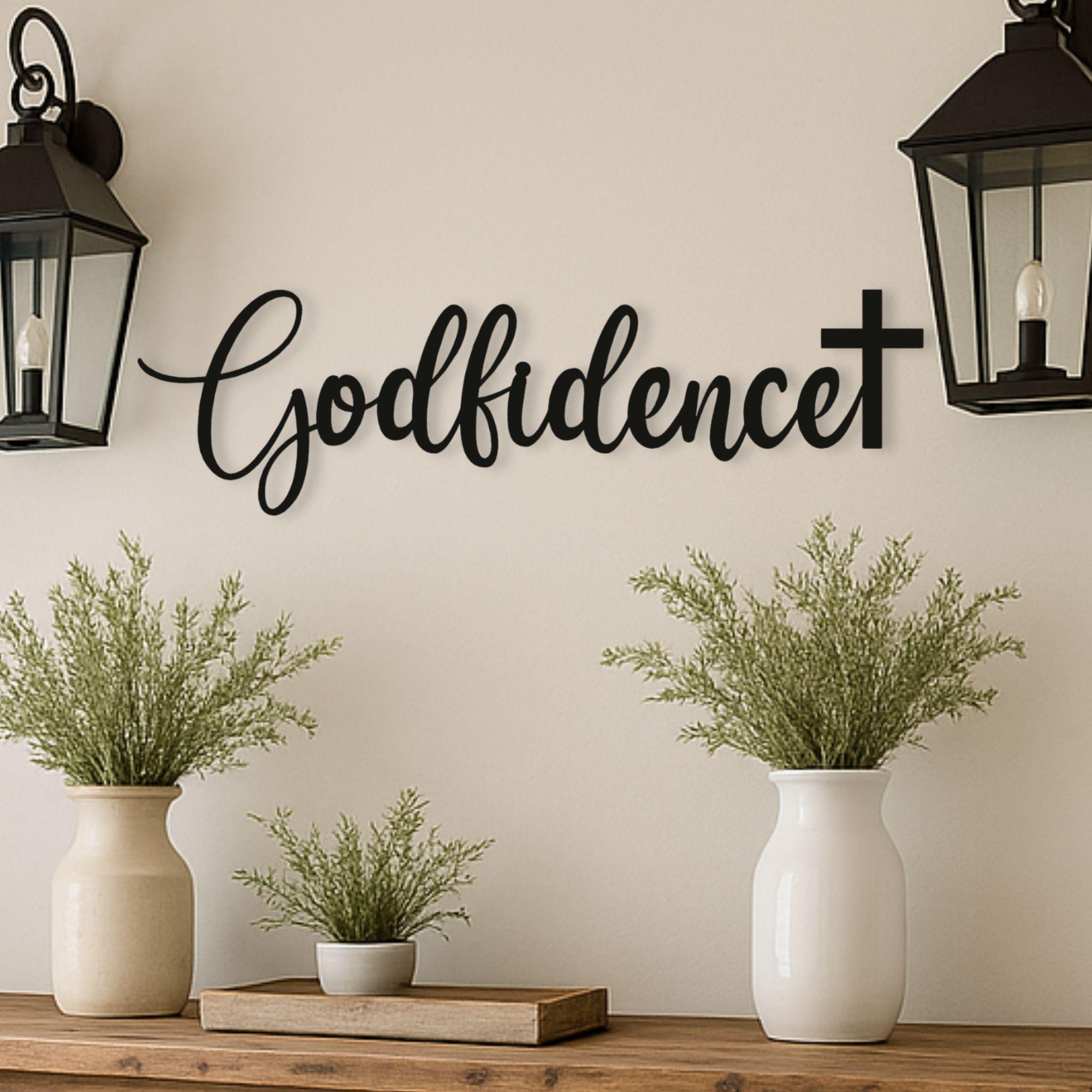 Inspirational Christian Wall Art, Metal Scripture Sign, Faith Wall ...