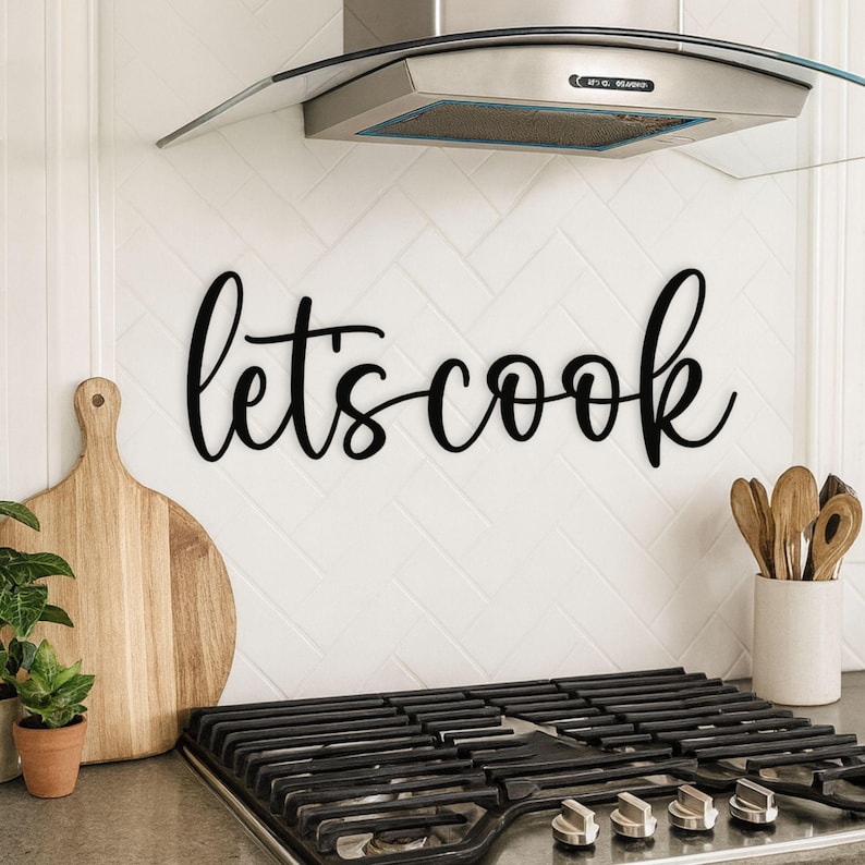 Kitchen Wall Art Metal Eat Sign for Rustic Decor Wall Hanging for ...
