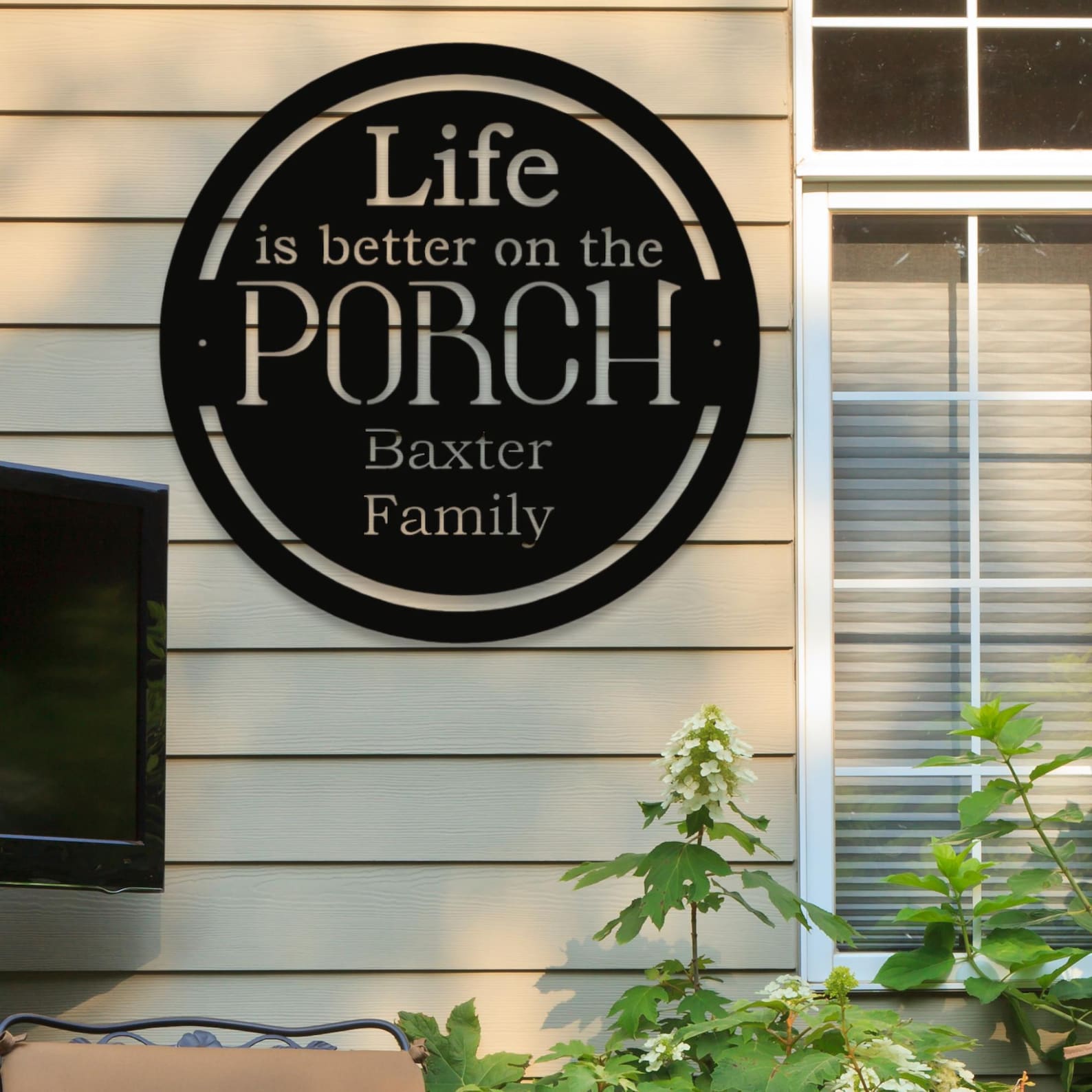 Custom Metal Porch Sign, Personalized Outdoor Sign, Family Name Sign ...