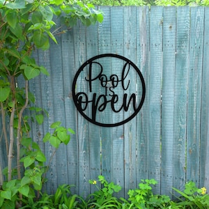 Pool Metal Sign, Poolside Sign, Backyard Metal Sign, Metal Sign for ...